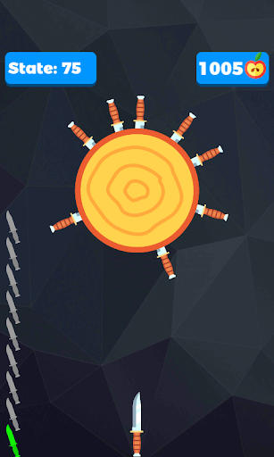 Knife shooter Hits target - Gameplay image of android game