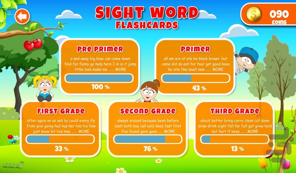 200 Plus Sight Words - Gameplay image of android game