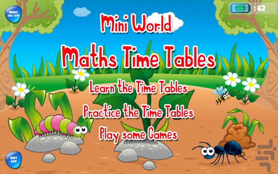 Mini World Maths Times Tables - Gameplay image of android game