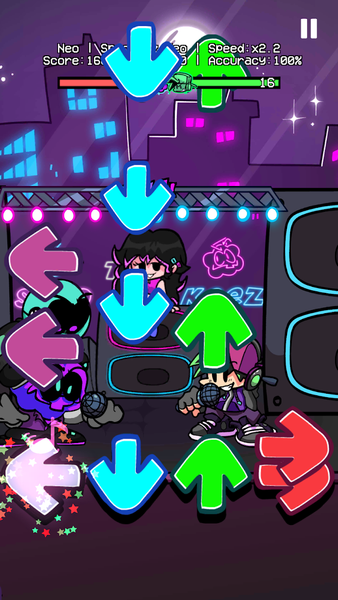 FNF Neon Funkin Music City - Gameplay image of android game