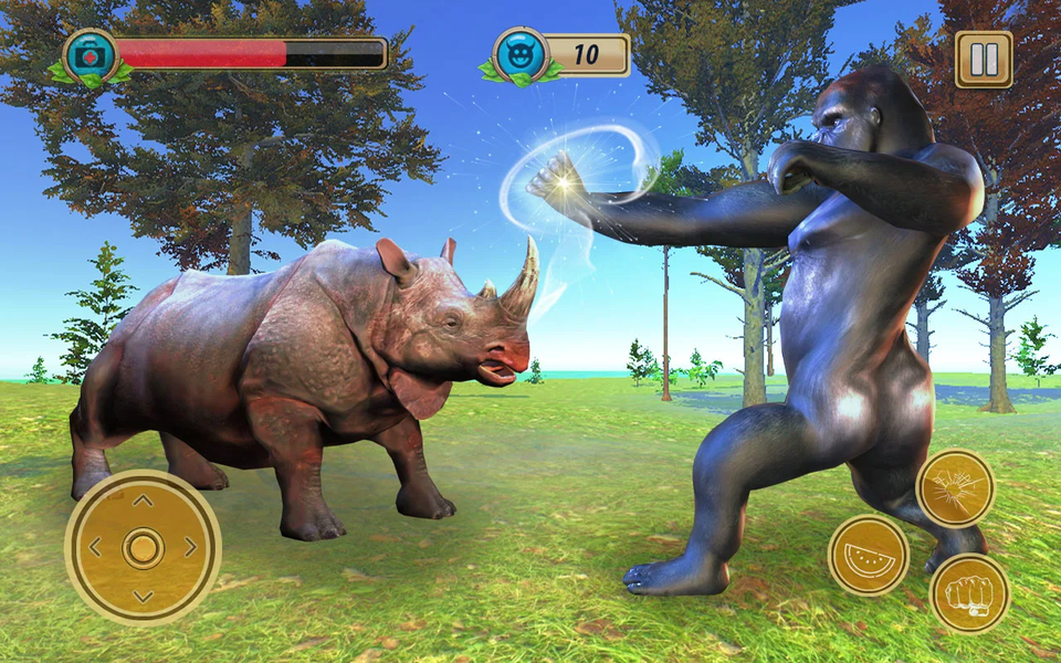 Gorilla Jungle - Final Battle - Gameplay image of android game