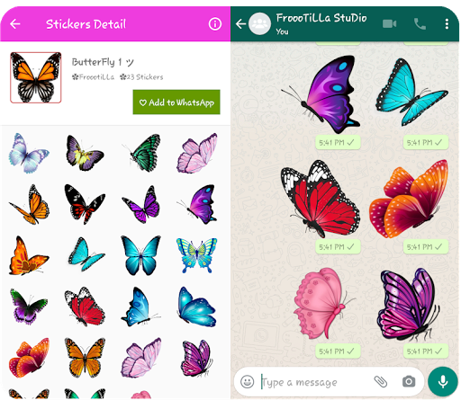 Flowers & Butterfly Stickers - WAStickerApps - Image screenshot of android app