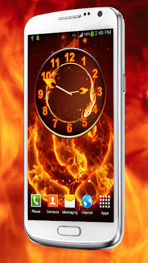 Fire Clock Widget - عکس برنامه موبایلی اندروید