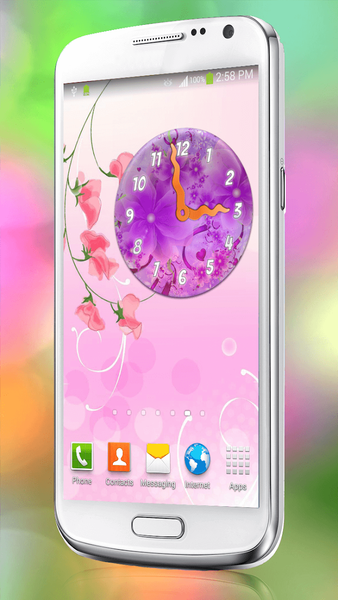 Flowers Clock Widgets - عکس برنامه موبایلی اندروید