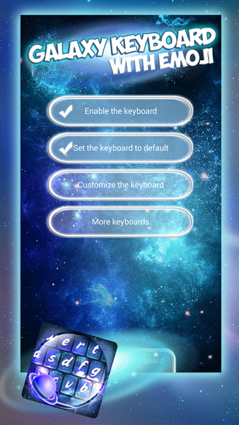 Galaxy Keyboard with Emojis - عکس برنامه موبایلی اندروید