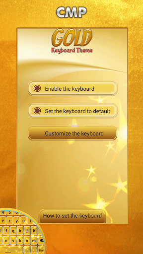 Gold Keyboard Theme - عکس برنامه موبایلی اندروید