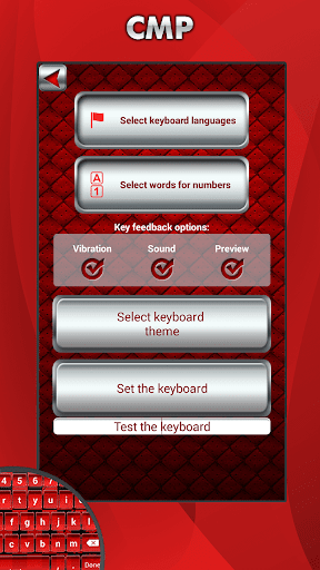 Red Keyboard Theme - عکس برنامه موبایلی اندروید