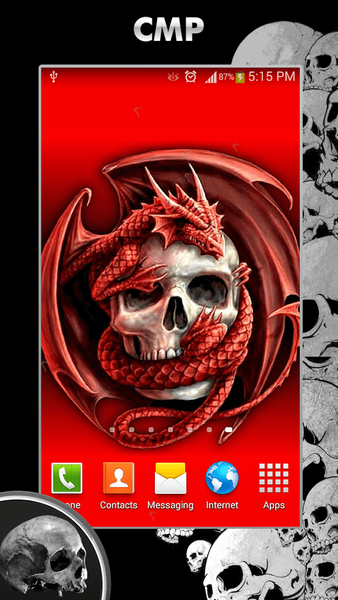 Skulls Live Wallpaper - Image screenshot of android app