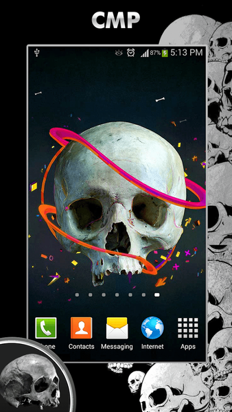 Skulls Live Wallpaper - Image screenshot of android app