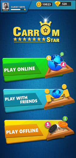 Carrom Star : Multiplayer Carr - Gameplay image of android game