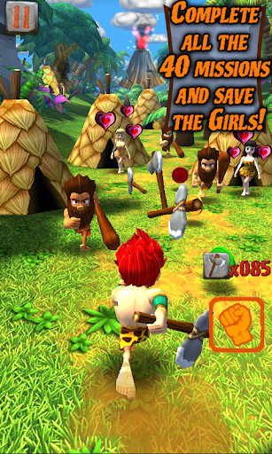 Caveman Dino Rush - Gameplay image of android game