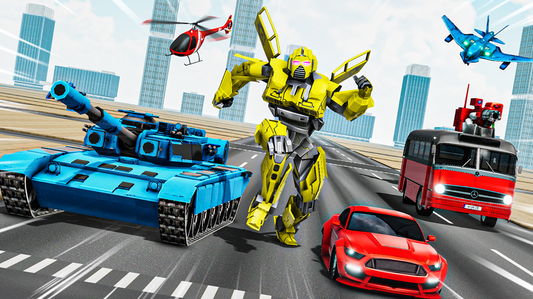 Robot Car Games Transform - Image screenshot of android app