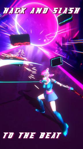 Cyber Beat Ghost Slasher - Gameplay image of android game
