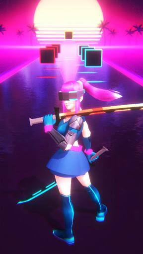 Cyber Beat Ghost Slasher - Gameplay image of android game