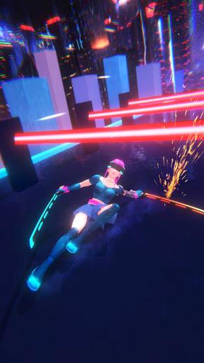 Cyber Beat Ghost Slasher - Gameplay image of android game