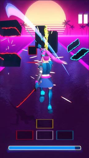 Cyber Beat Ghost Slasher - Gameplay image of android game