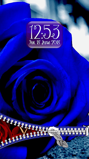 Rose Theme Zipper Lock Screen - عکس برنامه موبایلی اندروید