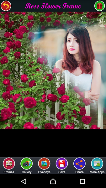 Rose Flower Frame - Image screenshot of android app