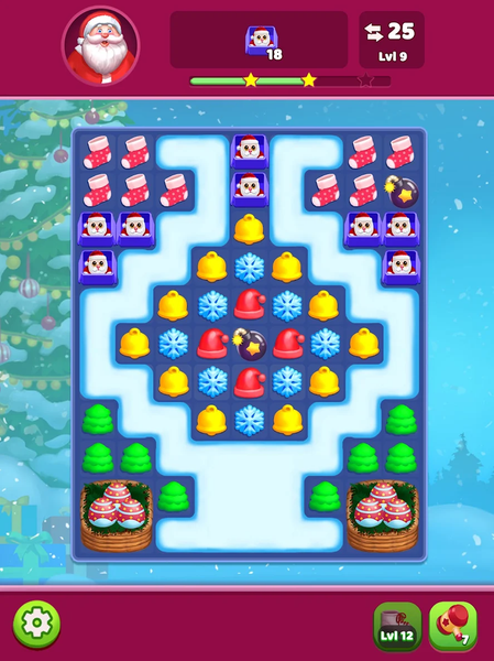 Christmas Games - Match 3 Game - Gameplay image of android game