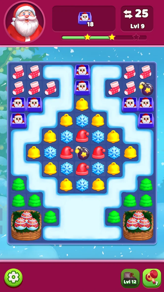 Christmas Games - Match 3 Game - Gameplay image of android game