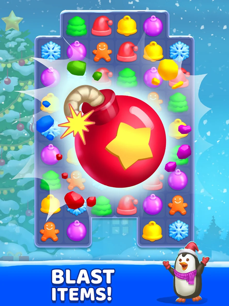 Christmas Games - Match 3 Game - Gameplay image of android game