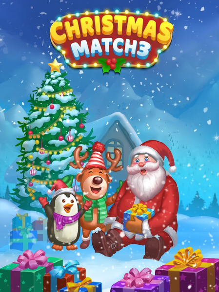 Christmas Games - Match 3 Game - Gameplay image of android game
