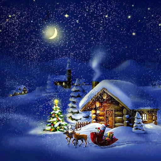 Christmas Night Live Wallpaper - Image screenshot of android app