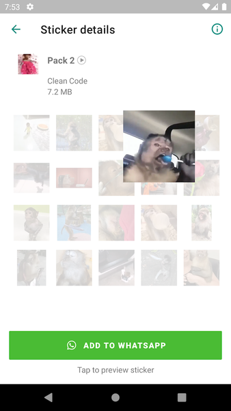 Stickers Macacos Animados - Image screenshot of android app