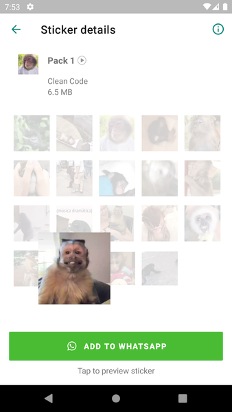 Stickers Macacos Animados - Image screenshot of android app