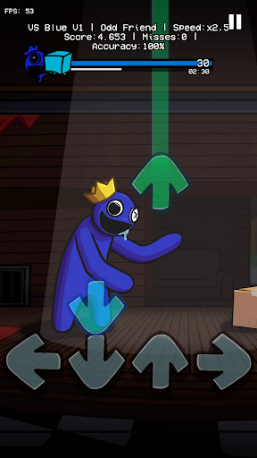 FNF Rainbow / Blue V1 Survivor - Gameplay image of android game