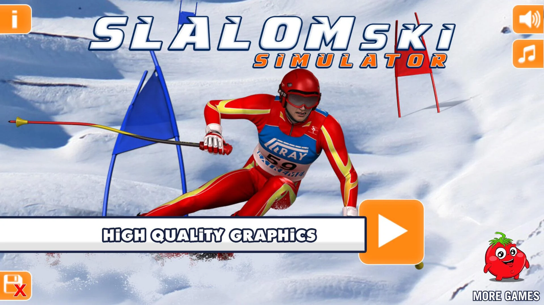 Slalom Ski Simulator - عکس بازی موبایلی اندروید