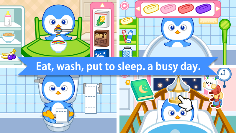 Baby Care : Poky (Penguin) - عکس بازی موبایلی اندروید