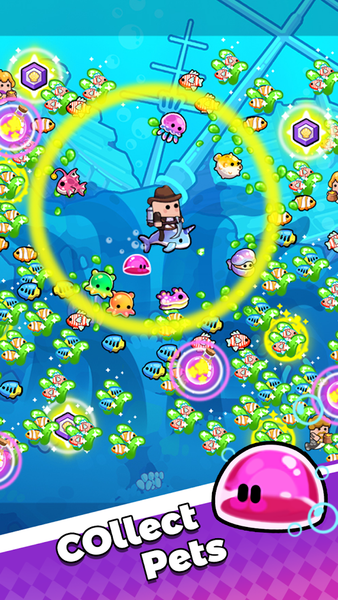 Pocket Diver: Fishing Game - Gameplay image of android game