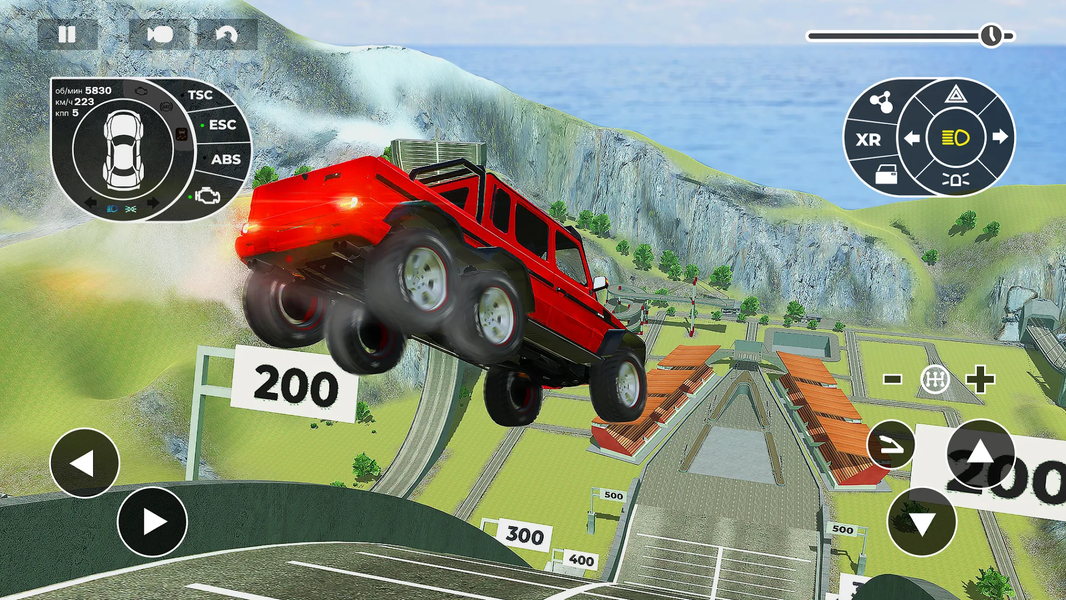 Beam Drive Ramp Jump Car Crash - Gameplay image of android game