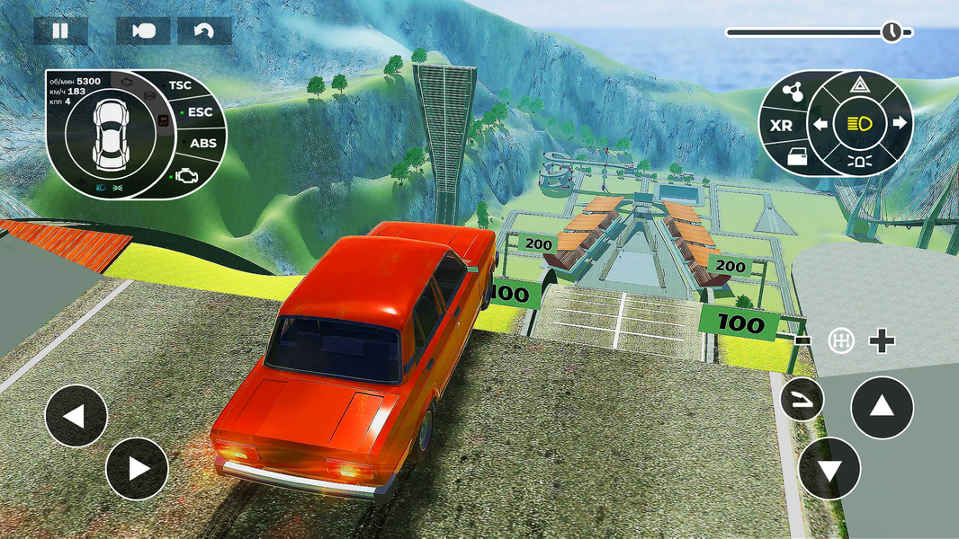 Beam Drive Ramp Jump Car Crash - Gameplay image of android game