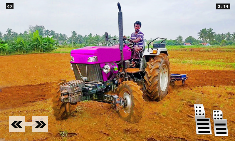 Tractor Farming Simulator Game - Gameplay image of android game
