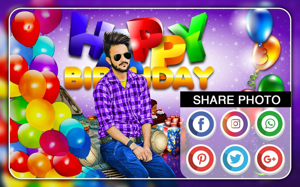 Birthday PhotoFrames - Image screenshot of android app
