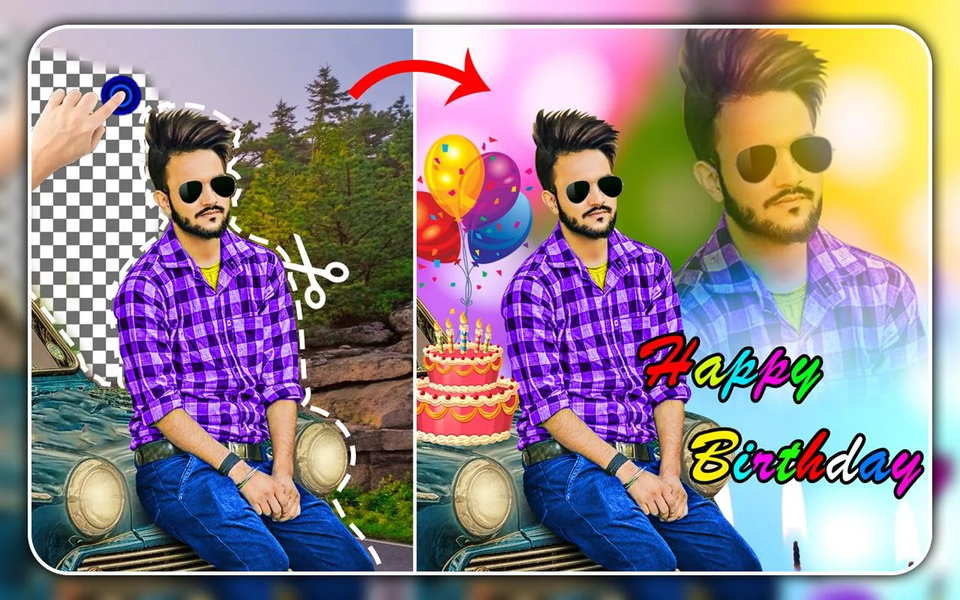 Birthday PhotoFrames - Image screenshot of android app