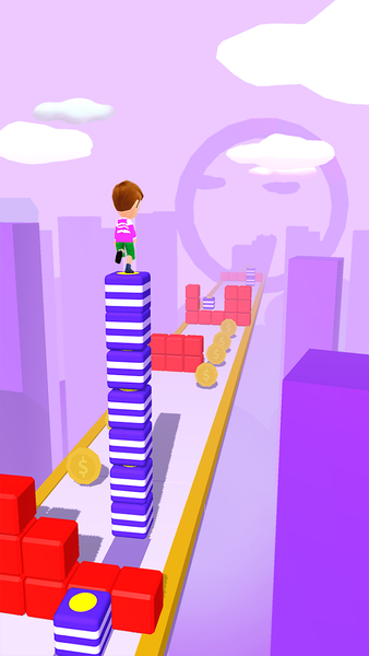 Cube Tower Stack 3D - Gameplay image of android game