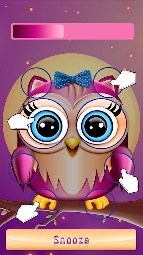 Cute Owl Alarm Clock App - Image screenshot of android app