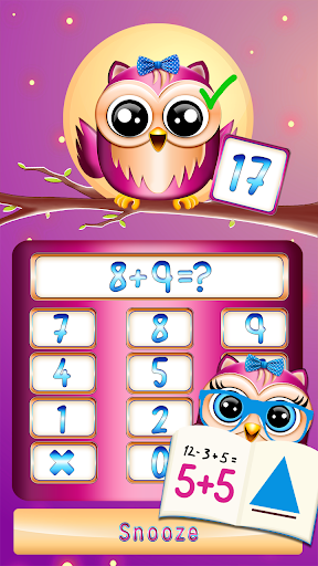 Cute Owl Alarm Clock App - Image screenshot of android app