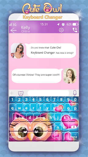 Cute Owl Keyboard Changer - Image screenshot of android app