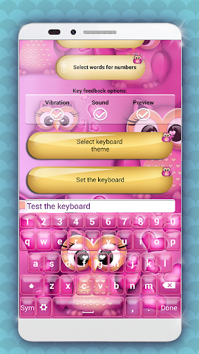 Cute Owl Keyboard Changer - Image screenshot of android app