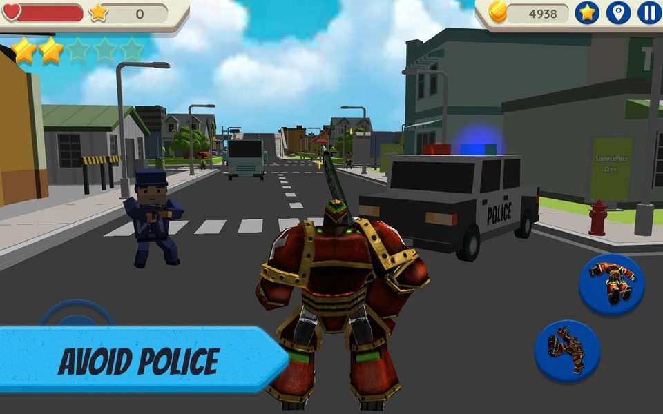 Robot Hero: City Simulator 3D - Gameplay image of android game