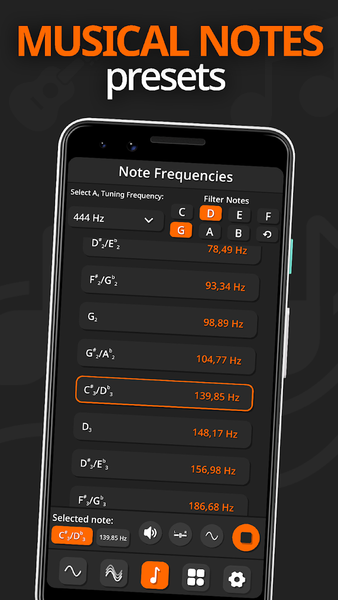 Frequency Sound Generator - عکس برنامه موبایلی اندروید