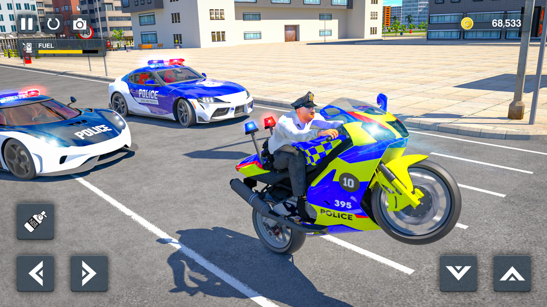 Police Bike Stunt Race Game - Gameplay image of android game