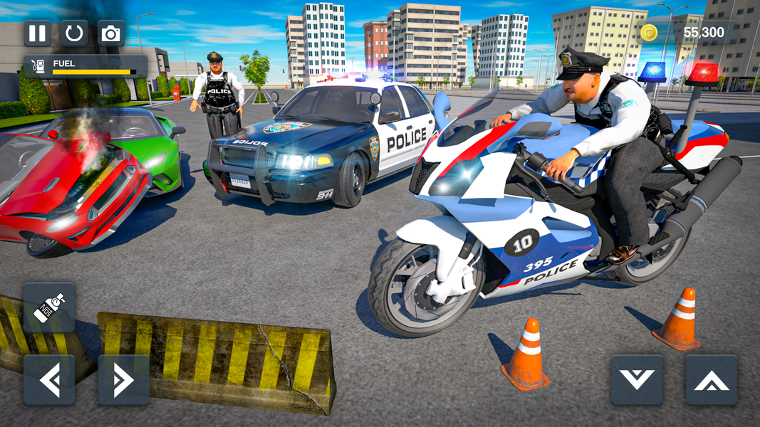 Police Bike Stunt Race Game - Gameplay image of android game