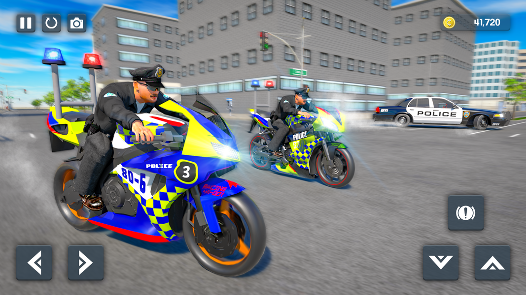 Police Bike Stunt Race Game - Gameplay image of android game