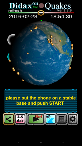 Earthquake news alert alarm - Image screenshot of android app