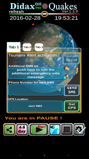 Earthquake news alert alarm - Image screenshot of android app